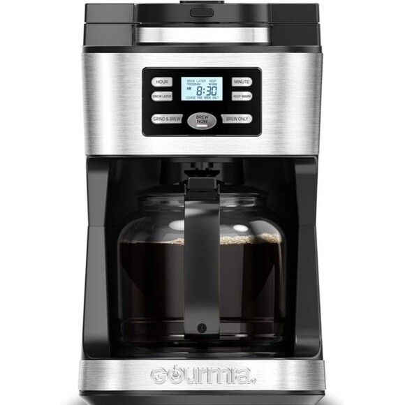 Gourmia GCM3180 12-Cup Digital Coffee Maker with Built-In Grinder Grind & Brew - Picture 3 of 5